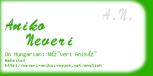 aniko neveri business card